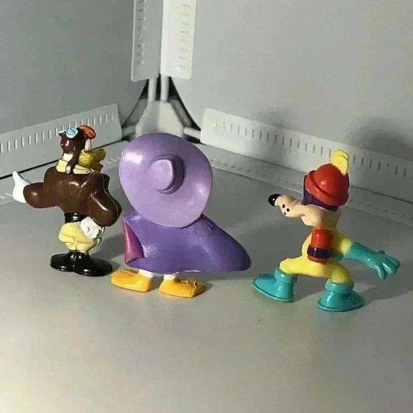 3 Dark Wing DUCK Figurine Lot 1992 Kellogg's Disney 2" PVC Figures - Picture 2 of 4